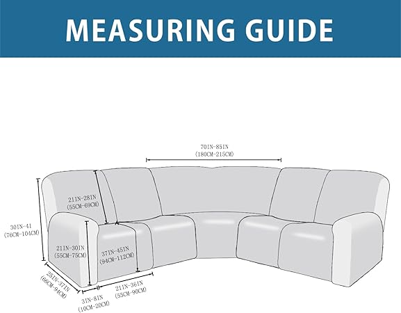 Photo 3 of Corner Sofa Cover, Velvet Stretch Sectional Cover, Recliner Corner Sofa Protector, Corner Sofa Couch Cover for Recliner, Sectional Sofa Set for Livingroom(5 Seats,Lattice Texture-Light Grey)