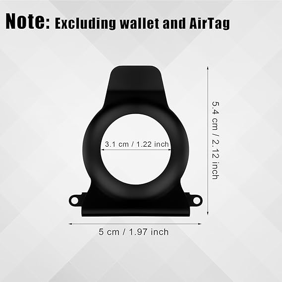 Photo 2 of Wallet Holder Case for Airtag, Metal Wallet Clip Black Wallet Cash Strap for Men with Small Wrench and Screws, Attachment for Wallet Compatible with Apple Airtag