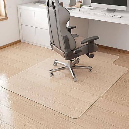 Photo 1 of KMAT Office Chair Mat,Easy Glide Hard Wood Tile Floor Mats,Chair Mat for Hardwood Floor,Clear Desk Chair Mat for Home Office Rolling Chair,Heavy Duty Floor Protector -36"x48" with Lip