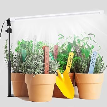 Photo 1 of JCBritw Desktop LED Grow Light Bar T8 2ft Plant Growing Lamp on Stand for Indoor Plants White Full Spectrum Adjustable Tabletop Plant Light for Seed Starting, Seedlings, Veg, Flower