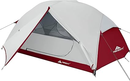 Photo 1 of Forceatt Tent for 2 and 3 Person is Waterproof and Windproof, Camping Tent for 3 to 4 Seasons,Lightweight Aluminum Pole Backpacking Tent Can be Set Up Quickly,Great for Hiking