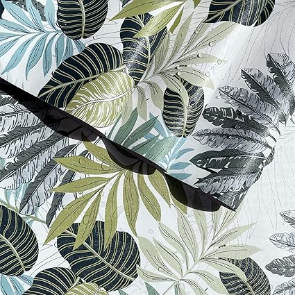 Photo 5 of Orainege Tropical Peel and Stick Wallpaper Boho Contact Paper 17.7inch x 78.7inch Floral Wallpaper Peel and Stick Palm Leaf Wallpaper Green Vintage Contact Paper Removable Wallpaper for Bathroom