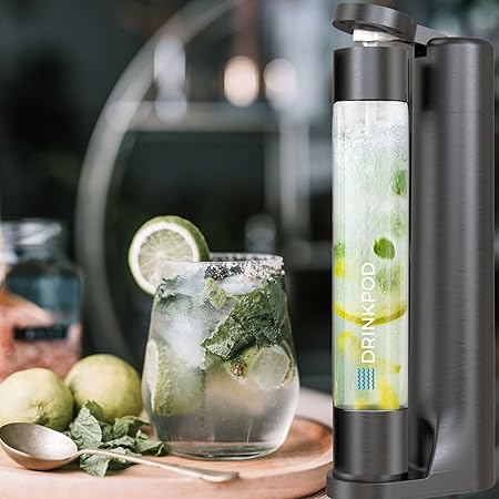 Photo 2 of Sparkling Water Maker Soda Maker Infused Fruits Soda Maker Machine for Carbonating with 1L Carbonating Bottle, Seltzer Fizzy Water Maker, Includes 3 x 1l Carbonating Bottle Compatible with 60L