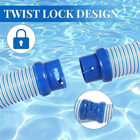 Photo 4 of 3Packs Pool Vacuum Hose for Zodiac Mx6 Mx8, Pool Cleaner Hose Replacement Kit Pool Systems R0527700 Cleaner Accessories Twist Lock Hose 39" for Swimming Pool