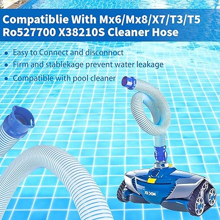 Photo 5 of 3Packs Pool Vacuum Hose for Zodiac Mx6 Mx8, Pool Cleaner Hose Replacement Kit Pool Systems R0527700 Cleaner Accessories Twist Lock Hose 39" for Swimming Pool