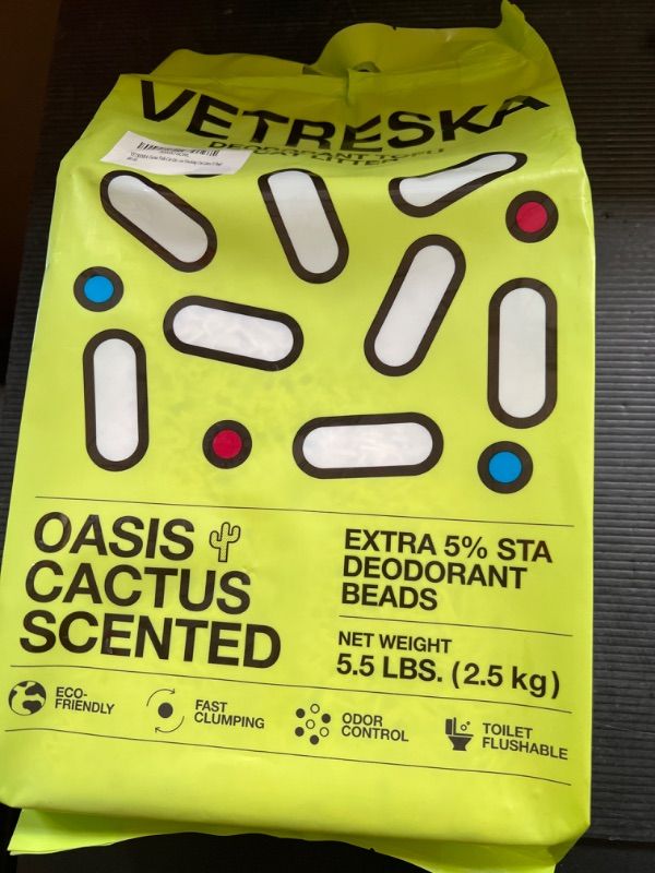 Photo 1 of VETRESKA Tofu Cat Litter, Strong Clumping Kitty Litter Flushable Cat Litter, Water Absorbent Tofu Litter, Dust Free Low Tracking Cat Litter, Cactus (5.5lb x 1bag) Cactus 1 bag