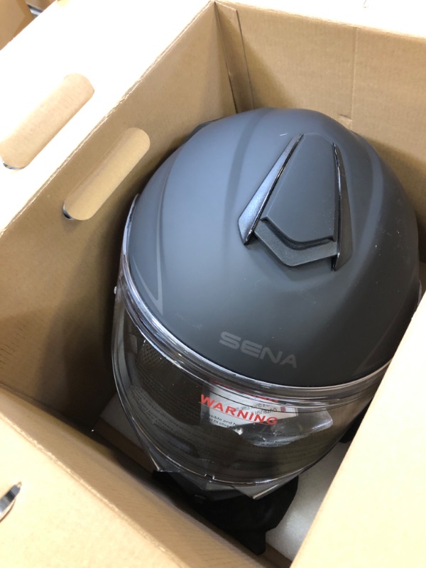 Photo 2 of Sena Outrush Bluetooth Modular Motorcycle Helmet with Intercom System Large Outrush R (2021) Matte Black