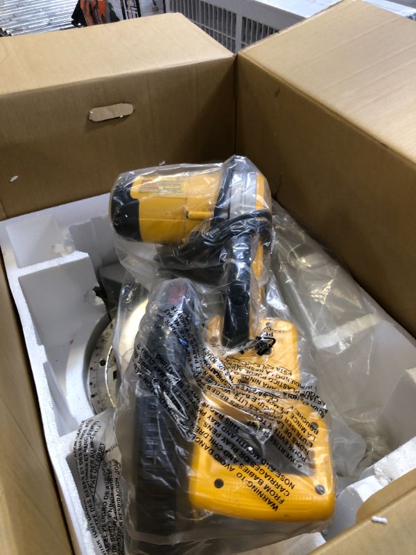 Photo 3 of DEWALT Miter Saw, 12 Inch, 15 Amp, 3,800 RPM, Double Bevel Capacity, With Sliding Compound, Corded With Miter Saw Stand (DWS780 + DWX724)