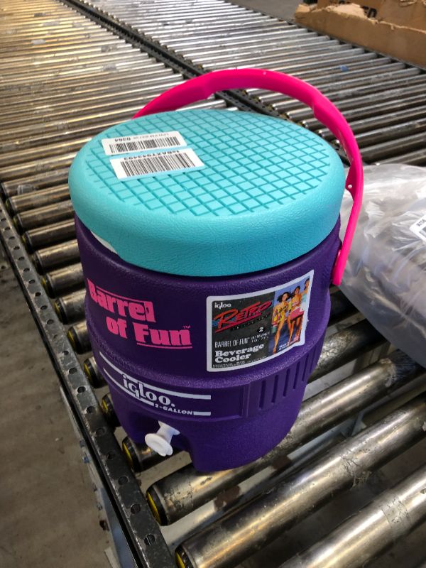 Photo 1 of Igloo 2-Gallon Retro Party Water Jug Cooler, Purple
