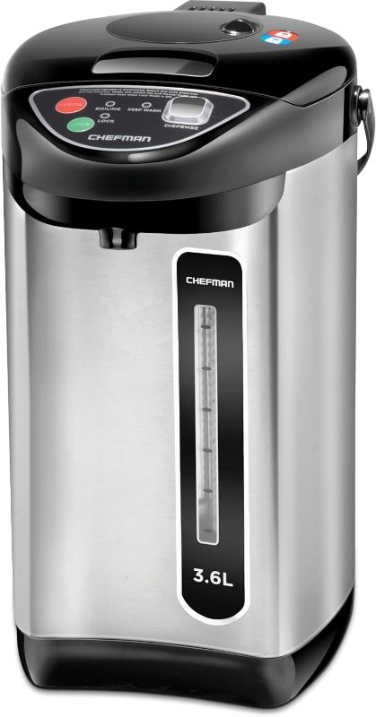 Photo 1 of Chefman Electric Hot Water Pot Urn w/Auto & Manual Dispense Buttons, 5.3L/5.6 Qt/30