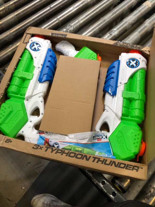 Photo 1 of X-Shot Water Warefare Typhoon Water Blaster (3 Pack) by ZURU, Watergun for Summer, XShot Water Toys, Squirt Gun Soaker, Pump Action Water Toy for Children, Boys, Teen, Men (3 Blasters)