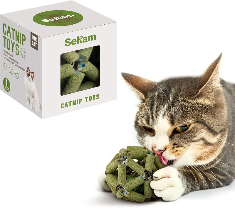 Photo 1 of SEKAM Catnip Toys for Cat - 1 Pack Stick Cage Balls & Catnip Ball Toy, Cat Toys for Indoor Cats Cleaning Teeth, Relaxing Cats,Cat Chew Toy for All Breeds
