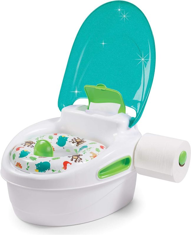 Photo 1 of Summer Infant Step by Step Potty, Neutral – 3-in-1 Potty Training Toilet – Features Contoured Seat, Flushable Wipes Holder and Toilet Tissue Dispenser

