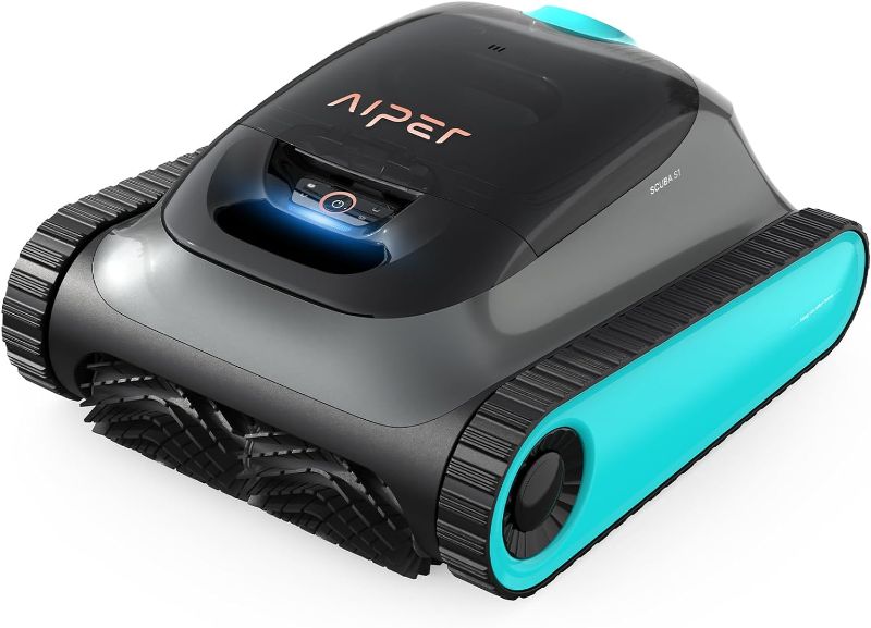 Photo 1 of AIPER Scuba S1 Cordless Robotic Pool Cleaner, Pool Vacuum for Inground Pools, Wall and Waterline Cleaning, WavePath 2.0 Smart Navigation, 150 min Battery Life, for Pools up to 1,600 Sq.ft
