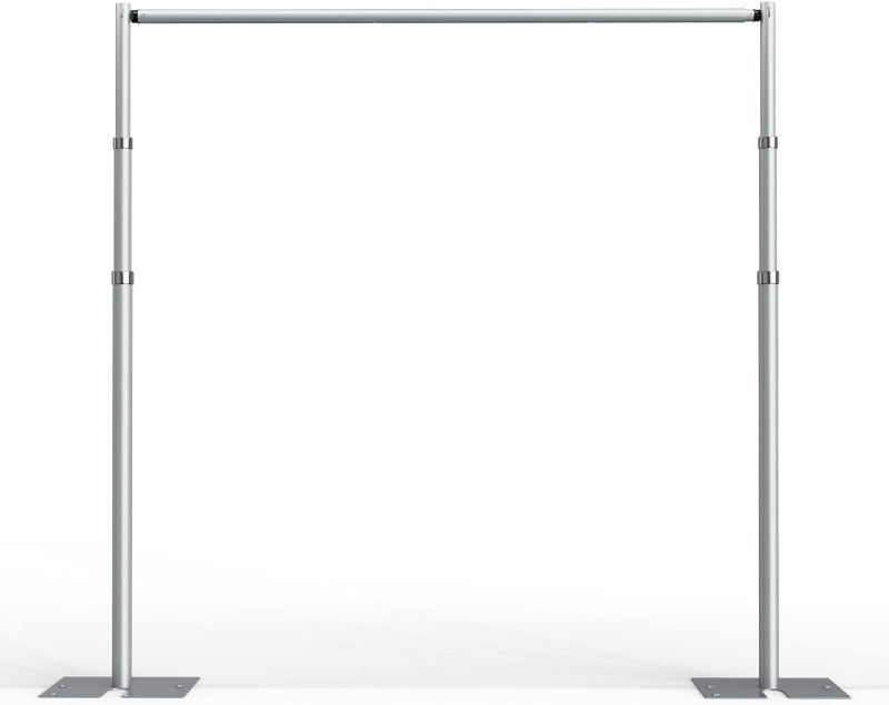 Photo 1 of Emart  And Drape Backdrop Stand Kit, Backdrop Stand Heavy Duty 10ftx10ft, Adjustable Metal Frame for Backdrop, Background Stand Backdrop for Wedding Birthday Party Banquet Decorations