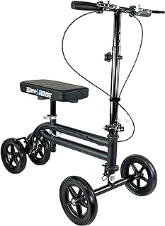 Photo 1 of KneeRover Economy Knee Scooter Steerable Knee Walker for Adults for Foot Surgery, Broken Ankle, Foot Injuries - Foldable Knee Rover Scooter for Broken Foot Injured Leg Crutch with Dual Brakes (Black) https://a.co/d/0dw8qshQ