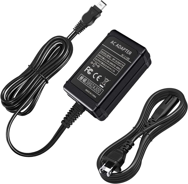 Photo 1 of TKDY AC-L100 for Sony Handycam Camcorder Charger Cord, ACL100 Power Supply Adapter for Sony Hi8 DCR TRV128 TRV103 TRV130 TRV150, CCD-TRV108 TRV308 Replace AC-L10A L10B L15A L15B L100A L100B L100C.
