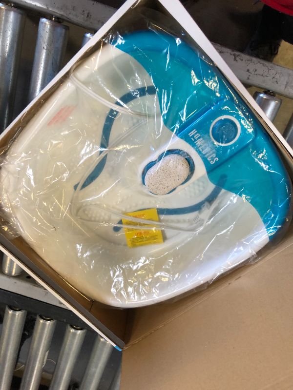 Photo 1 of HoMedics Bubble Mate Foot Spa, Toe Touch Controlled Foot Bath with Invigorating Bubbles and Splash Proof, Raised Massage nodes and Removable Pumice Stone