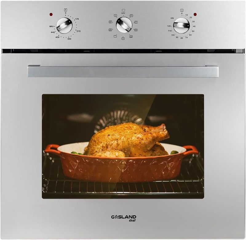 Photo 1 of Gasland Chef Single Wall Oven 24 Built-in Electric Wall Oven 240V 3200W 2.3Cu.f Convection Wall Oven with Rotisserie,