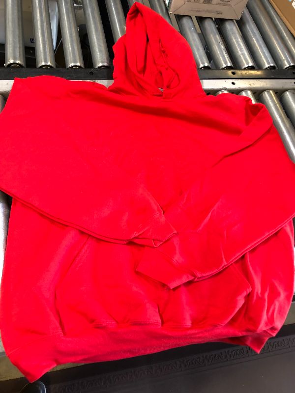 Photo 1 of Gildan Fleece Hoodie Sweatshirt, Style G18500 X- LARGE, RED 