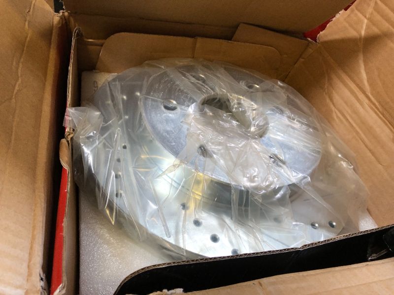 Photo 3 of A-Premium 12.01 inch (305mm) Front Drilled and Slotted Disc Brake Rotors Compatible with Select Chevy, GMC and Cadillac Models - Silverado 1500, Tahoe, Express, Suburban, Avalanche, Astro, Sierra