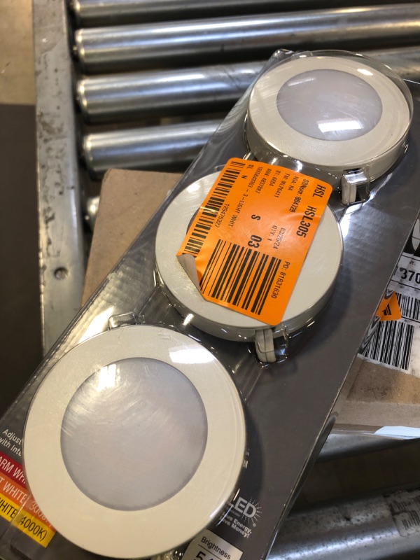Photo 2 of 3-Light Plug-In LED White Puck Light Kit with CCT Changing (2700K/3000K/4000K)