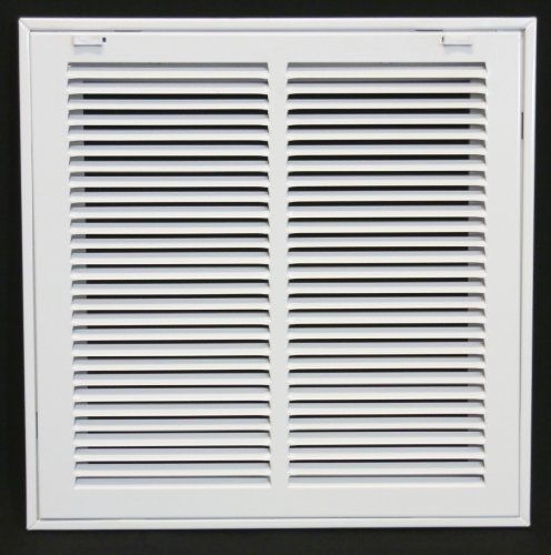 Photo 1 of 14 X 14 Steel Return Air Filter Grille for 1 Filter - Removable Face/Door - HVAC DUCT COVER - Flat Stamped Face - White [Outer Dimensions: 16.5 W X

