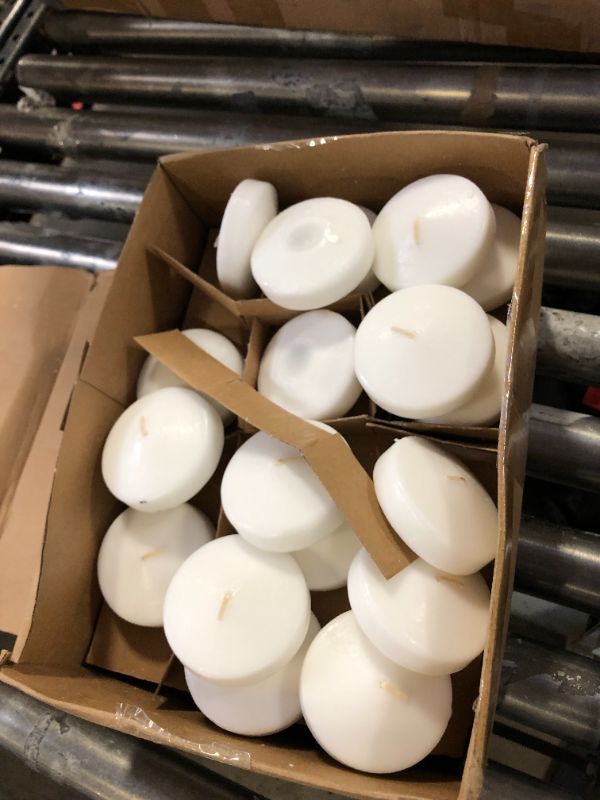 Photo 2 of 3 inch White Floating Candles, 48 Packs Unscented Floating Candles for Centerpieces-10 Hours Burn Time-3” Floating Tealight Candles for Cylinder Vases, Pool, Wedding, Party, Valentine's Day 3in 48pcs