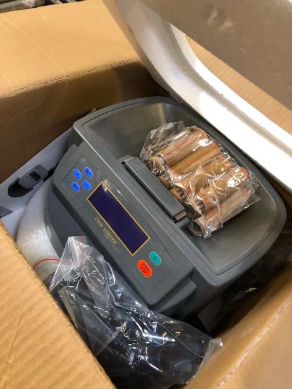 Photo 1 of Electronic USD Coin Sorter and Counter with LCD Display, Sorts 270 Coins Per Minute into Coin Wrappers or Bins, Coin Wrapper Tubes Included by EX ELECTRONIX EXPRESS