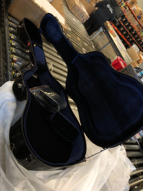 Photo 3 of Crossrock Deluxe Fiberglass Case for 40"/41" Dreadnought Acoustic Guitars-Black(CRF2021DBK) Black Dreadnought