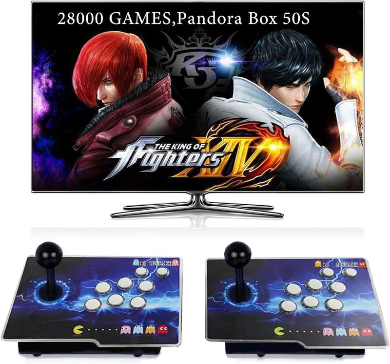 Photo 1 of 28000 in 1 Pandora Box 50S Arcade Game Console , Retro Game Machine for PC & Projector & TV, 2-4 Players, 3D Games, Search/Hide/Save/Load/Pause Games, 1280X720, Separate Console
