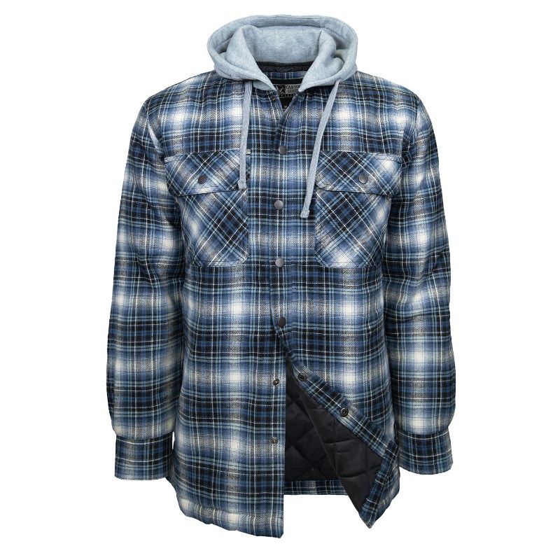 Photo 1 of Canyon Guide Men's Quilted Snap-Front Flannel With Fleece Hood
Size L