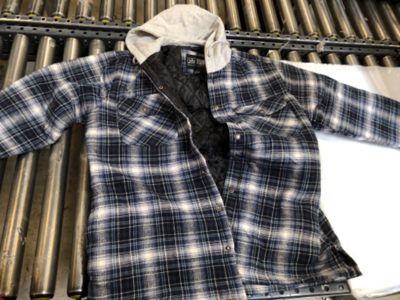 Photo 2 of Canyon Guide Men's Quilted Snap-Front Flannel With Fleece Hood
Size L