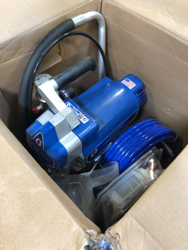 Photo 2 of Graco 17D163 Pro210ES Stand Airless Paint Sprayer & 247340 1/4-Inch Airless Hose, 50-Foot, Feet Paint Sprayer