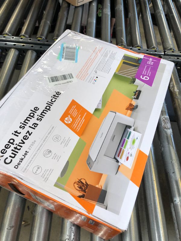 Photo 4 of HP DeskJet 2755e Wireless Color All-in-One Printer ONLY  (26K67A), white