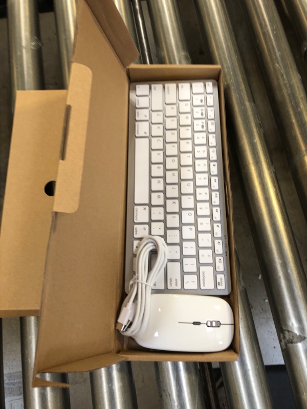 Photo 2 of Wireless Keyboard and Mouse Compatible with iMac MacBook Air/Pro Windows Laptops (Rechargeable Bluetooth Keyboard and Mouse)