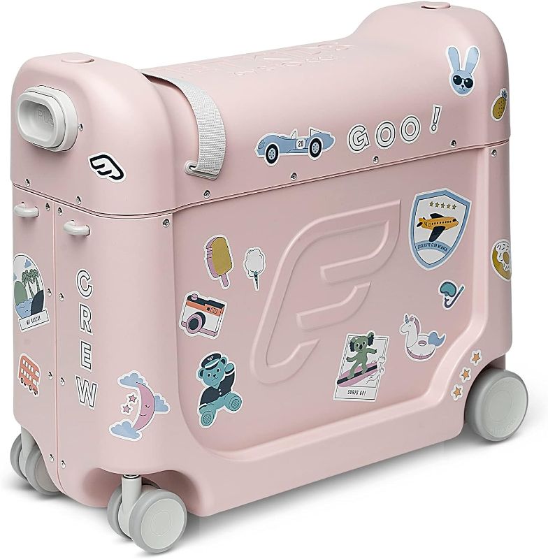 Photo 1 of JetKids by Stokke BedBox, Pink Lemonade - Kid's Ride-On Suitcase & In-Flight Bed - Help Your Child Relax & Sleep on the Plane - Approved by Many Airlines - Best for Ages 3-7
