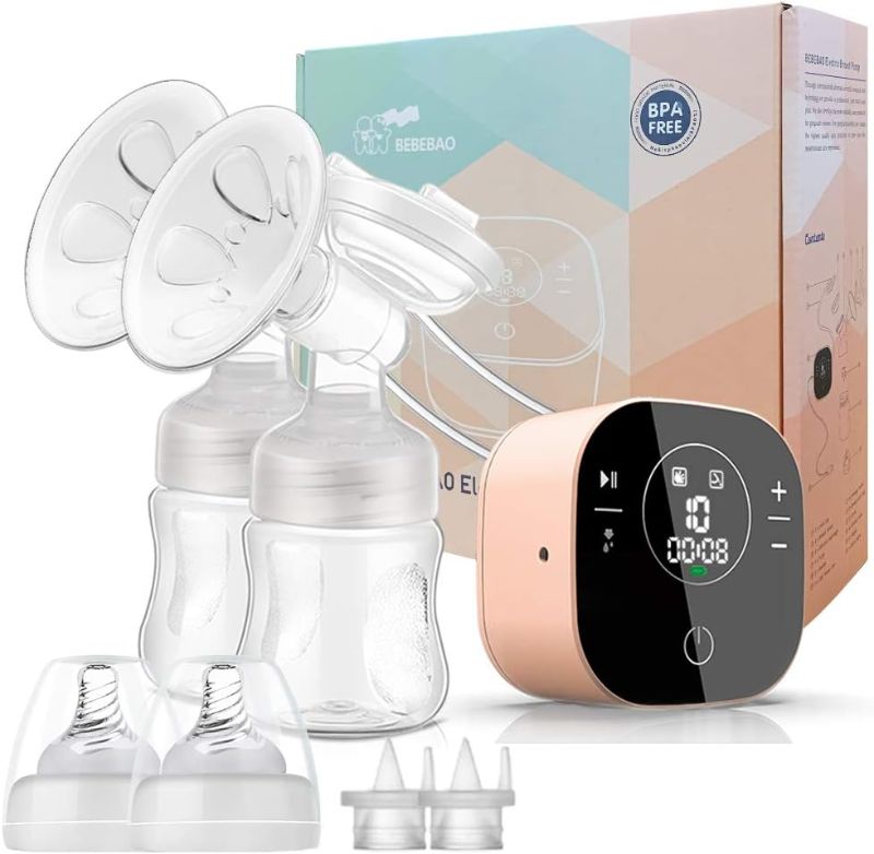 Photo 1 of Electric Double Breast Pump, Breastfeeding Pump with 2 Modes & 10 Levels,Ultra-Quiet Rechargeable Milk Pump for Travel&Home

