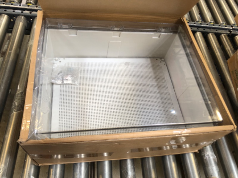 Photo 2 of QILIPSU Hinged Cover Stainless Steel Latch 510x410x200mm Junction Box with Mounting Plate, Universal IP67 Project Box Waterproof DIY Electrical Enclosure, ABS Plastic Grey (20"x16.1"x7.9")
