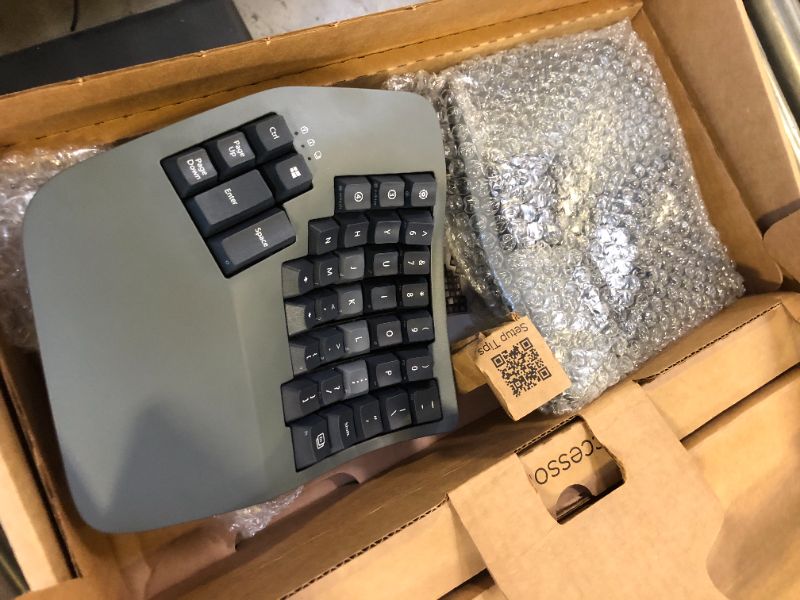 Photo 2 of KINESIS Advantage360 Split Ergonomic Keyboard - USB-C | Quiet Mechanical Switches | Fully Programmable | Contoured Shape | Adjustable Tenting | PBT Keycaps SmartSet (USB) | Quiet Switch