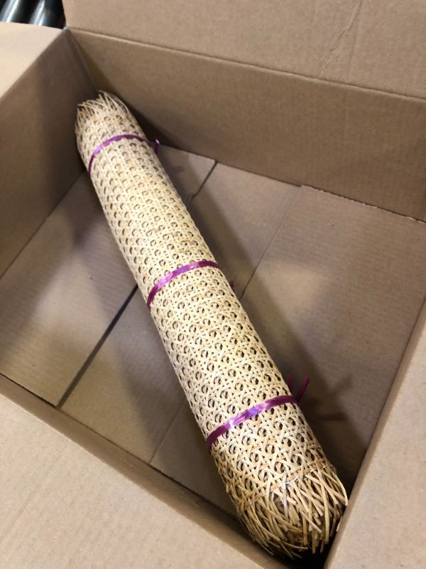 Photo 2 of 18" Widthx6.58Feet Natural Rattan Webbing Roll 18,Rattan Cane Webbing Roll,Rattan Webbing Sheet,Rattan Webbing for Furniture Caning Projects,Rattan Webbing Kit,Rattan Mesh Webbing,Cane Rattan Webbing 18"width 6.56 Feet