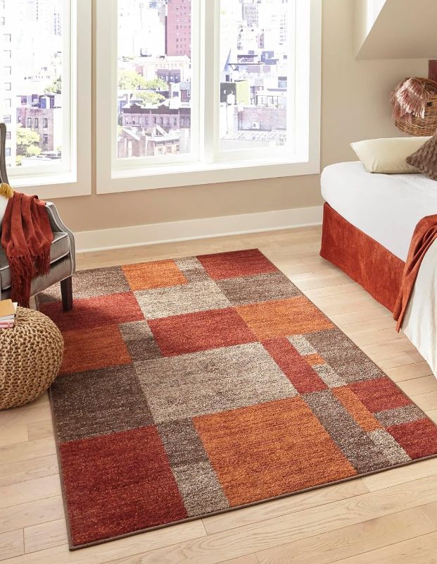 Photo 1 of Unique Loom Autumn Collection Area Rug - Providence (5.3" x 8' Rectangle, Multi/ Beige)
