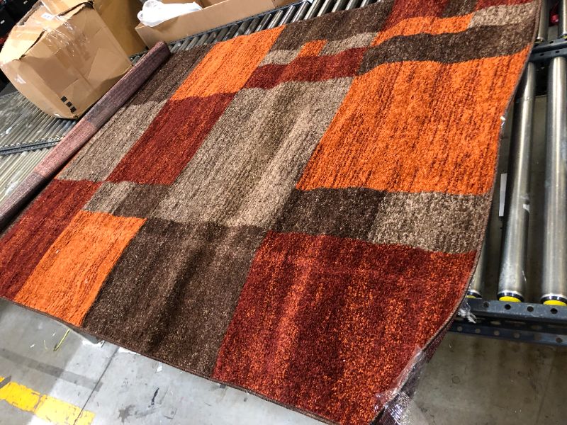 Photo 2 of Unique Loom Autumn Collection Area Rug - Providence (5.3" x 8' Rectangle, Multi/ Beige)
