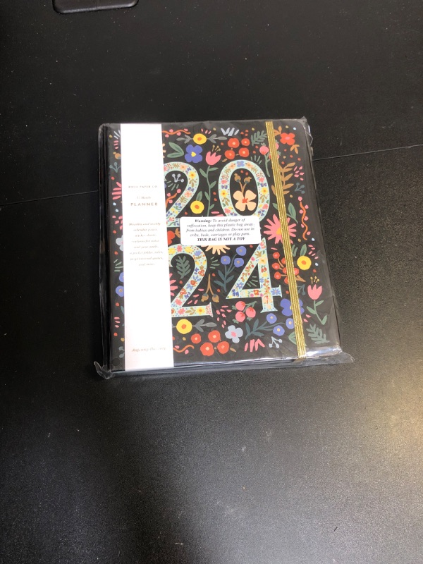 Photo 2 of Paper Co. 2024 Flores 17-Month Covered Planner - Aug 2023-Dec. 2024, Weekly and Monthly Pages, Includes Inspirational Quotes, Sticker Sheets, and Illustrated Endpapers