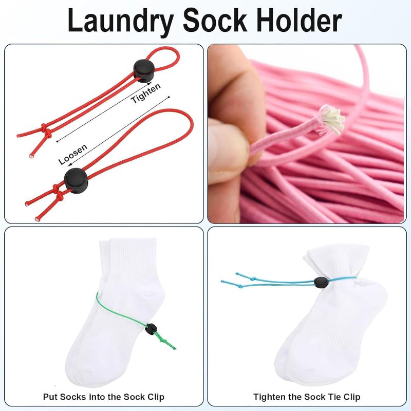 Photo 1 of Sock Clips for Laundry Laundry Sock Holder Sock Tie Clips Sock Organizer for Washing Machine and Dryer with The Sock Laundry Organizer 