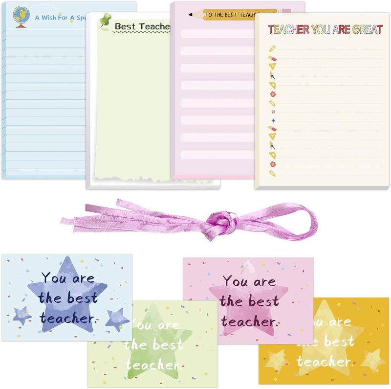 Photo 1 of ceiba tree Teacher Notepads Gifts Bulk 4 Pack Lined To Do List Memo Pads with Cards and Ribbons for School Classroom Home
2 PACK 