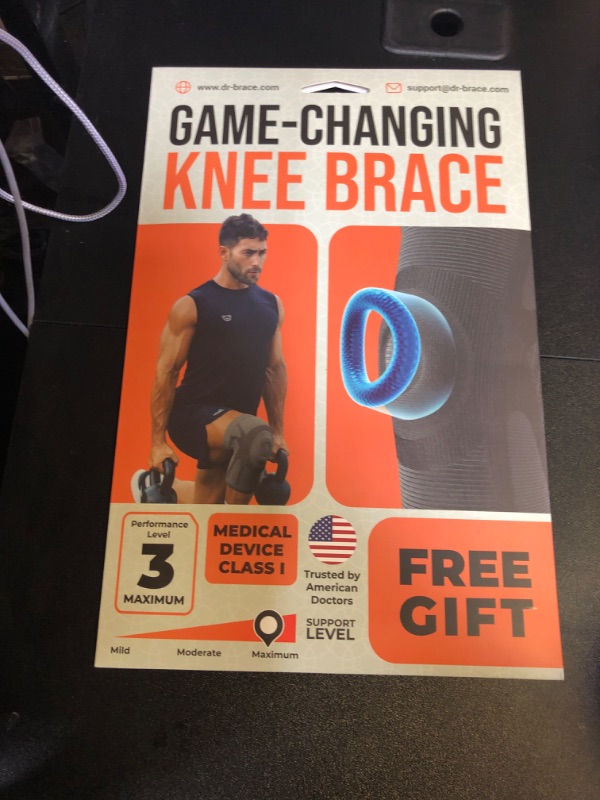 Photo 1 of DR. BRACE ELITE Knee Brace For Knee Pain, Compression Knee Sleeve With Patella Pad For Maximum Knee Support And Fast Recovery For Men And Women-Please Check How To Measure Video (Pluto, Medium)