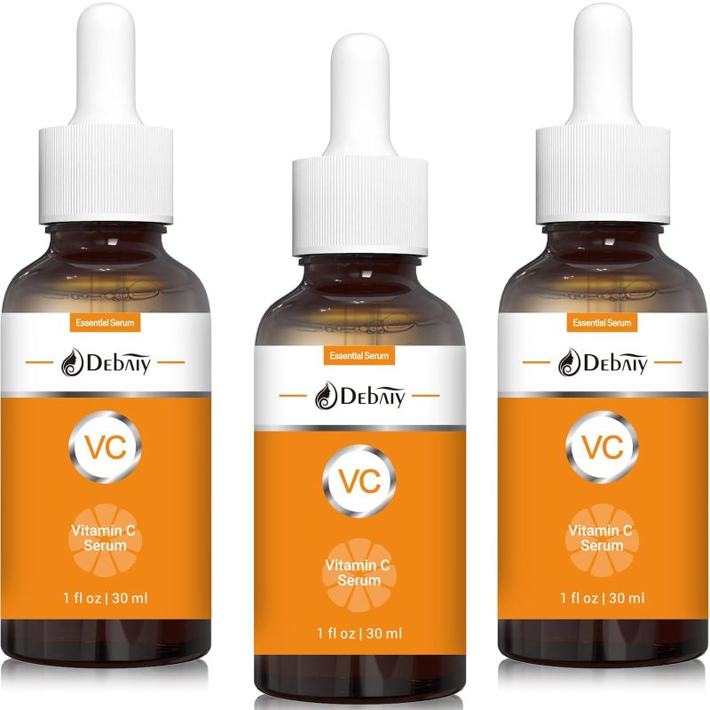 Photo 1 of DEBAIY 3 Pack Vitamin C Serum for Face Restores Skin Tone Promotes Epidermal Barrier Repair -(1fl.oz|30ml)
