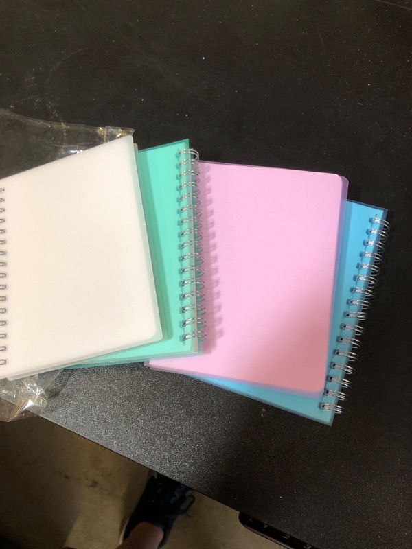 Photo 1 of Irmanas Small Notebook, 4 Pack Spiral Notebooks 4.3"x 5.7", Mini Pocket Ruled Lined Journal, 640 Pages, Cute College School Supplies Notebooks for Work, Aesthetic Gift Office Supplies for Women, Men (4 pcs)4.3" x 5.7" Ruled