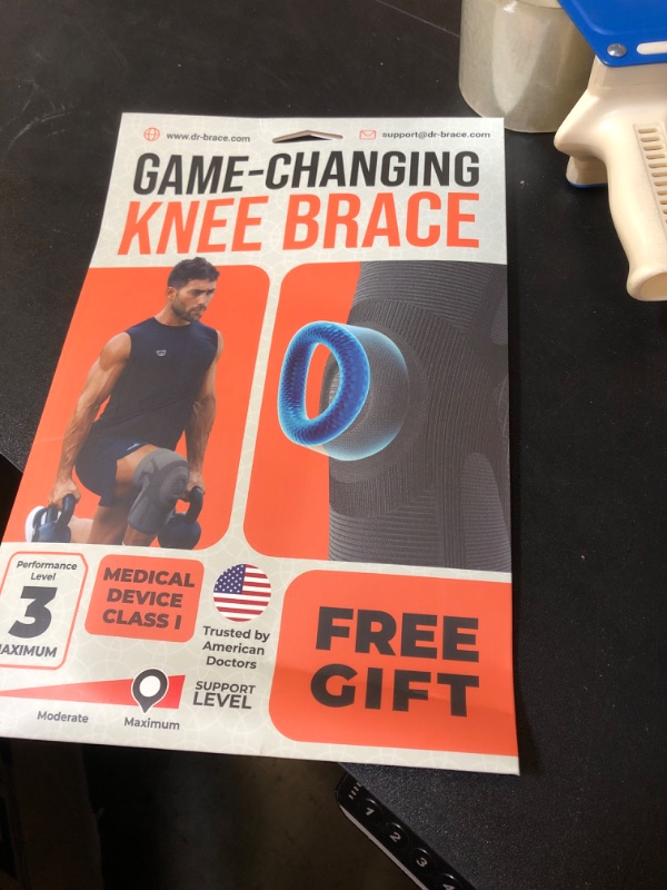 Photo 1 of DR. BRACE ELITE Knee Brace For Knee Pain, Compression Knee Sleeve With Patella Pad For Maximum Knee Support And Fast Recovery For Men And Women-Please Check How To Measure Video (Pluto, Medium)